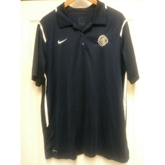 Nike Dri Fit Indian chief native Polo Shirt  L‎ - Picture 1 of 6